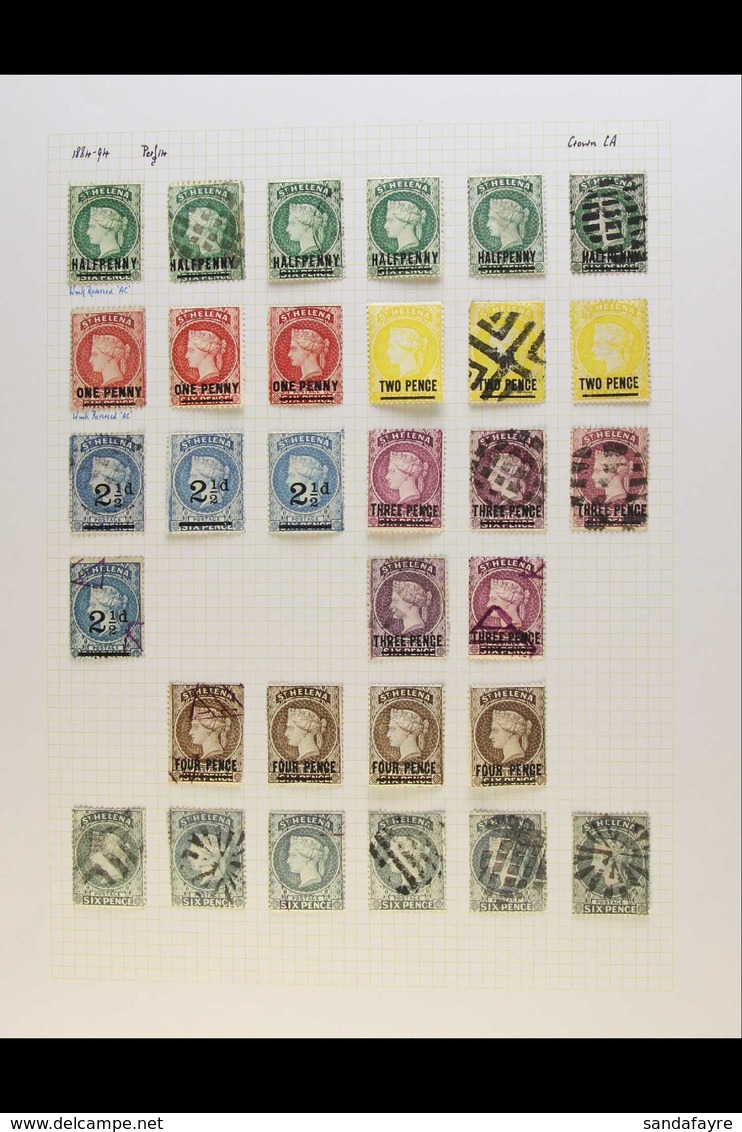 1864-1938 MINT & USED COLLECTION  On Leaves, Inc 1864-80 1d, 3d & 1s Unused And 2d, 4d & 1s Used (mixed Condition), 1884 - Isola Di Sant'Elena