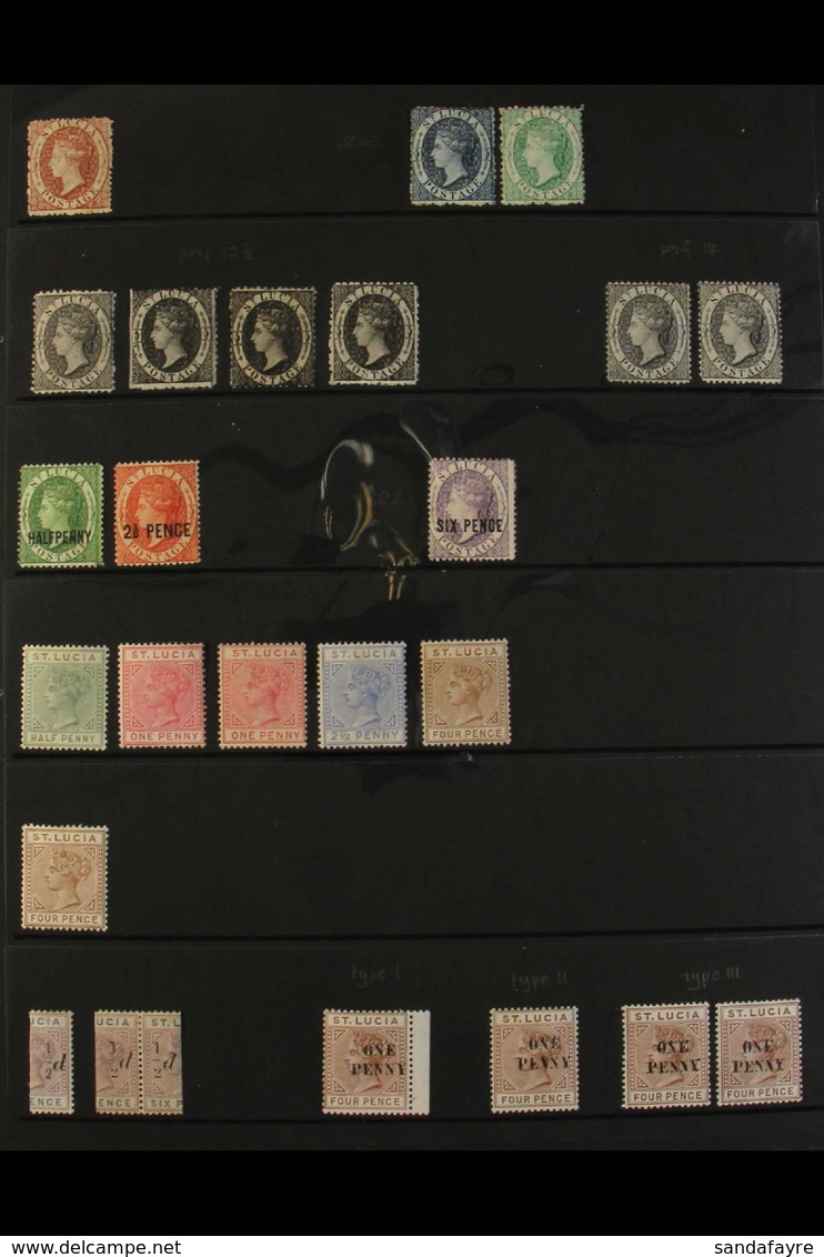 1860-1898 MINT COLLECTION  Includes 1860 (1d) Rose-red, 1863 (4d) Indigo And (6d) Emerald Green, 1864-76 Perf 12½ (1d) B - St.Lucia (...-1978)