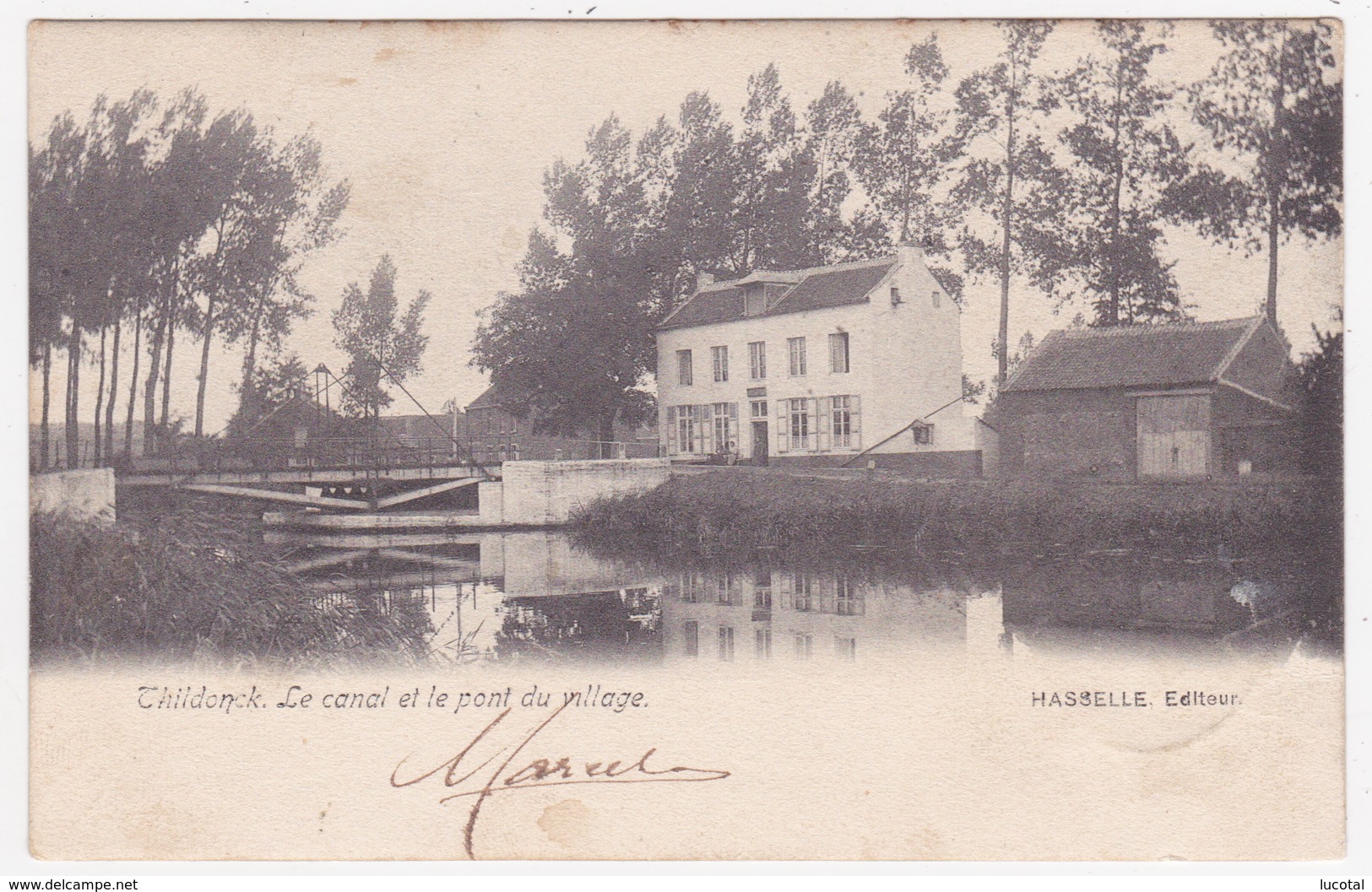 Thildonck - Tildonk - Het Kanaal En De Brug Van Het Dorp - 1903 - Uitg. Hasselle - Haacht