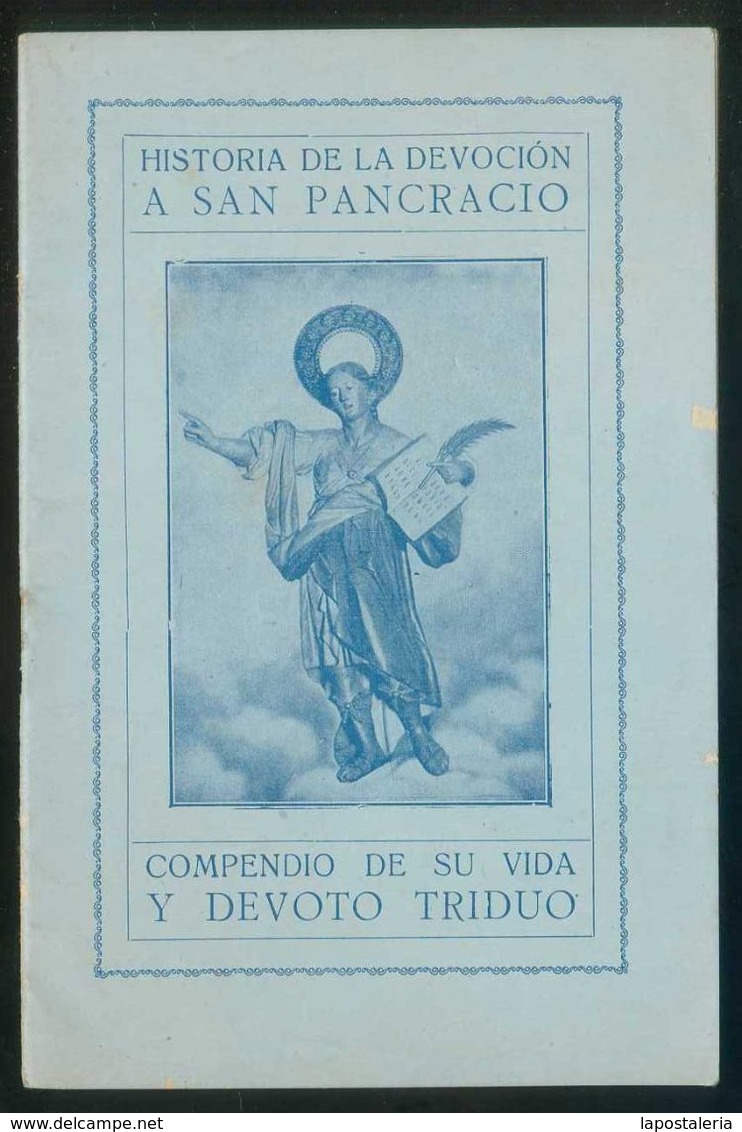 *Historia De La Devoción A San Pancracio* Imp. Hormiga De Oro, Barcelona 1926. 31 Págs. 102x155 Mms. - Religión & Esoterismo