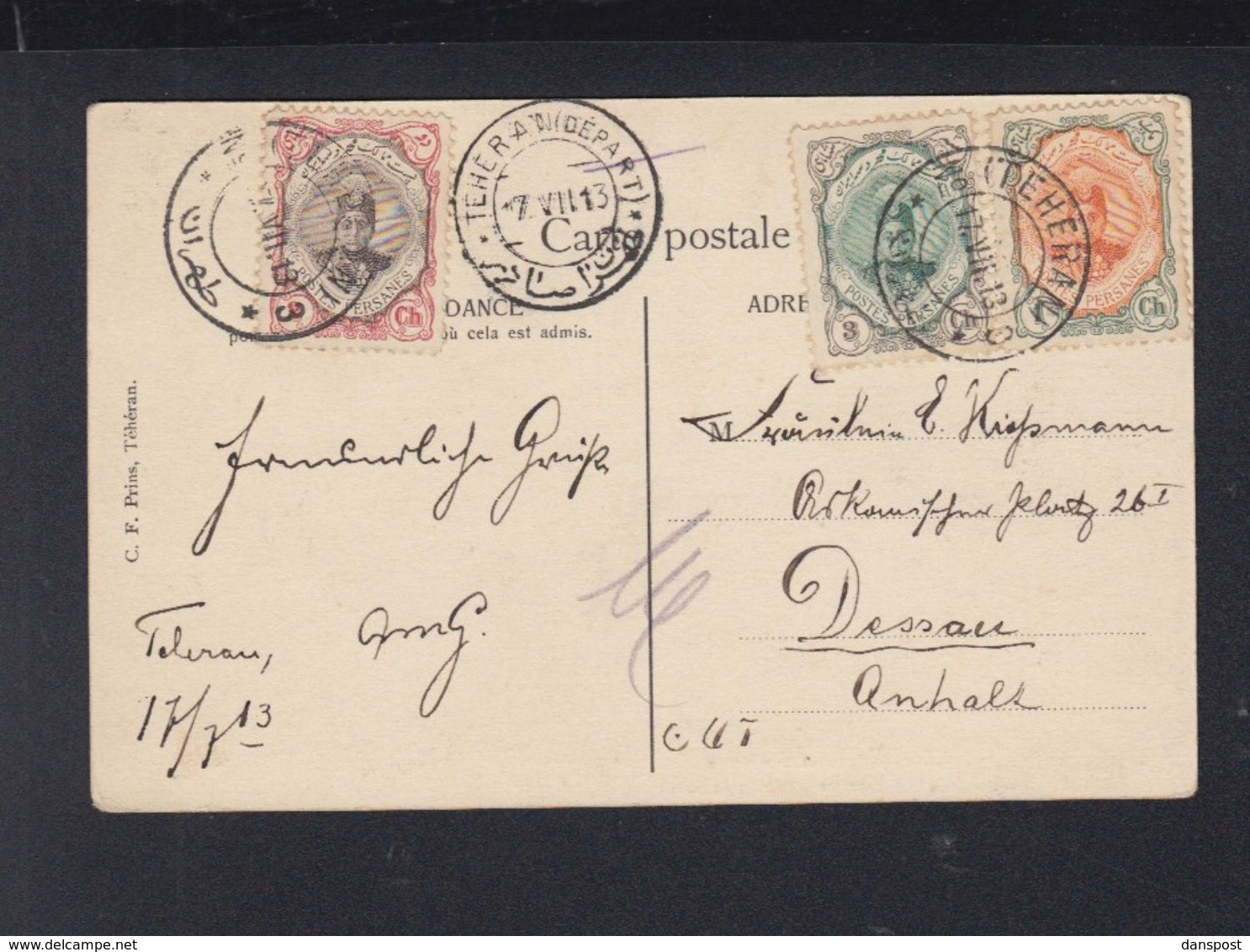 Persia Iran PPC Derviches 1913 Teheran To Germany - Iran