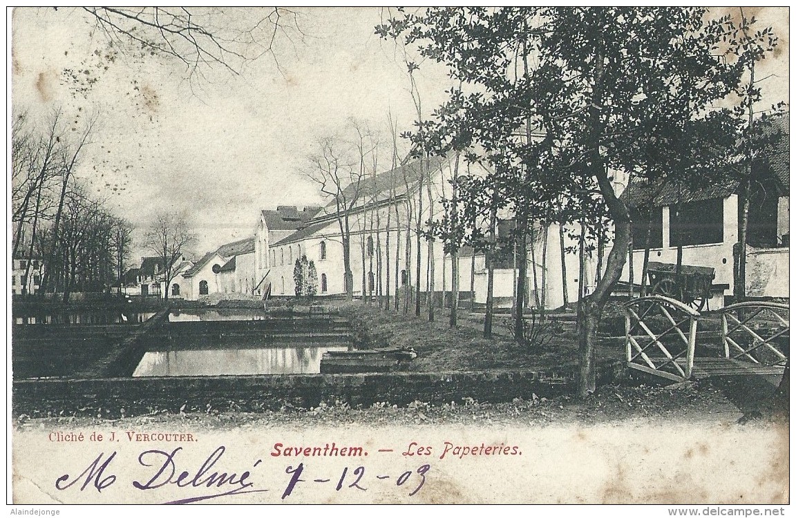 Zaventem - Saventhem - Les Papeteries - Cliché De J. Vercouter - 1903 - Zaventem