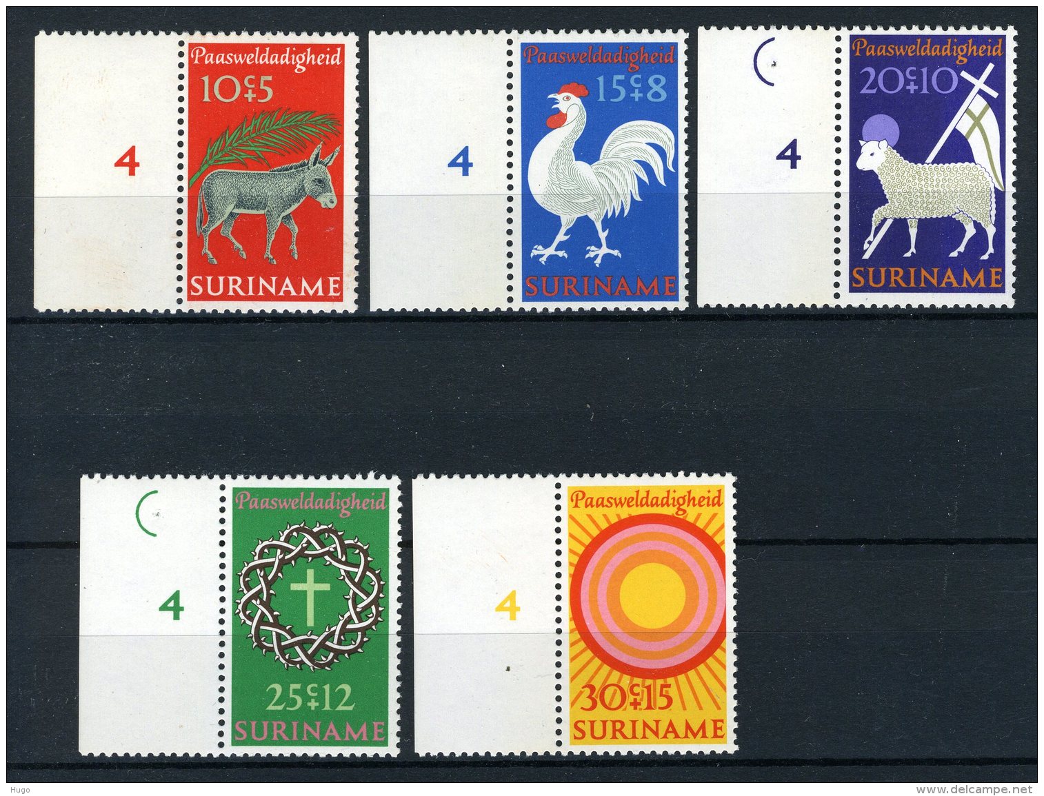 SURINAME 556/560 MNH** 1971 - Paaszegels. - Suriname ... - 1975