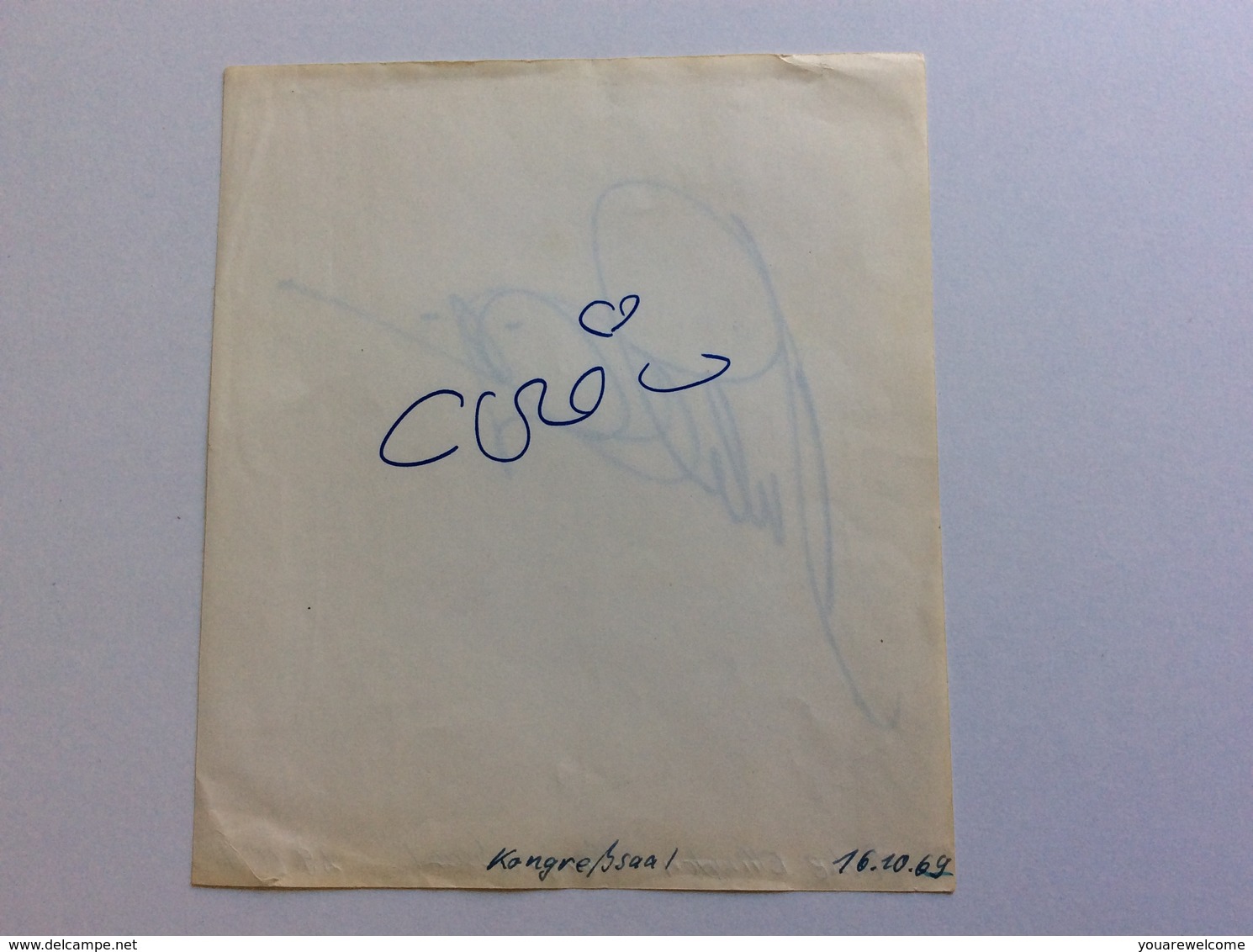 DUKE ELLINGTON Jazz Legend Autograph München Concert Oct. 1969 (autographe Musique - Handtekening