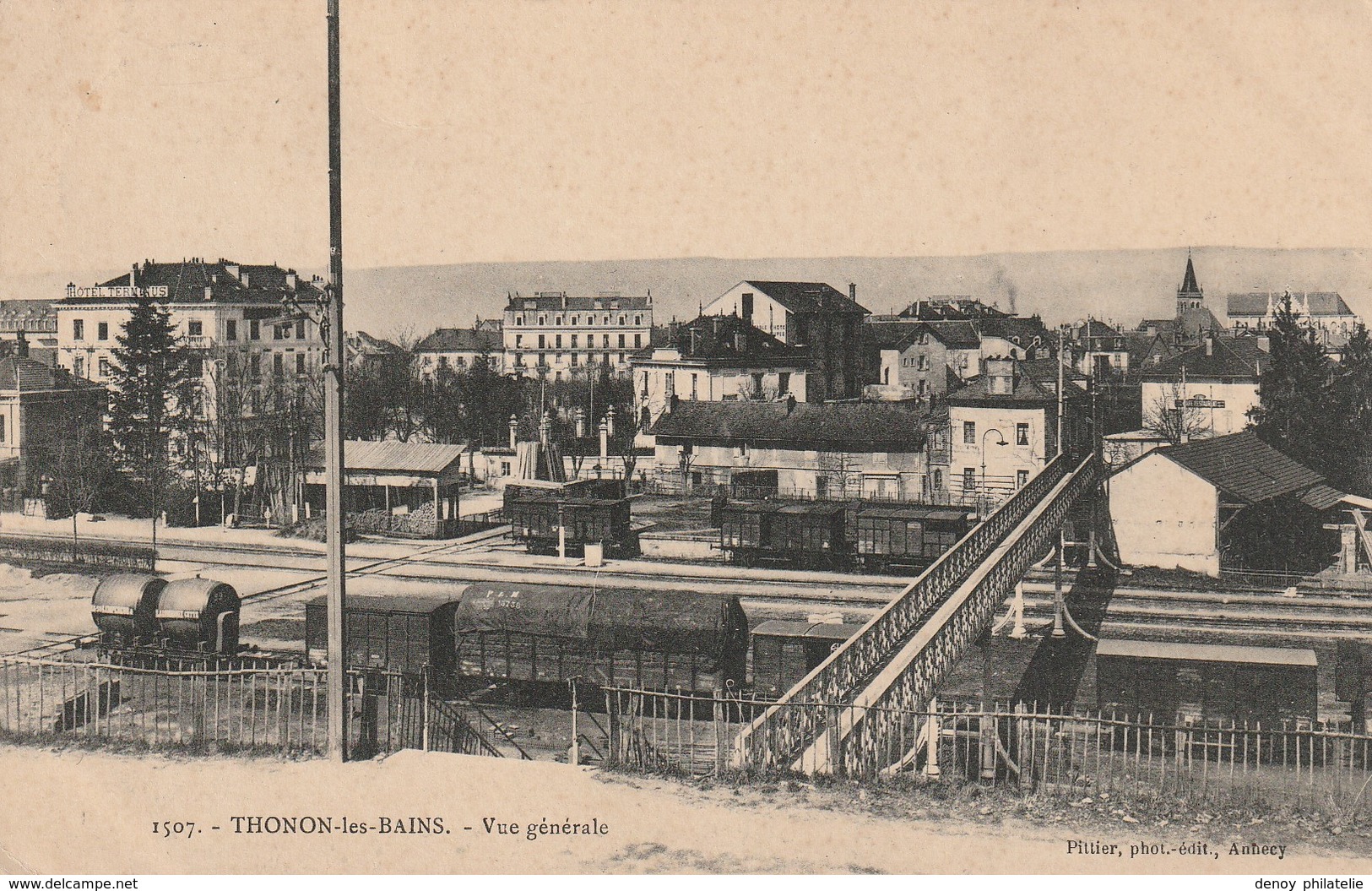 74/ Thonon Les Bains - Vue Générale De La Gare Et De La Passerelle - Thonon-les-Bains