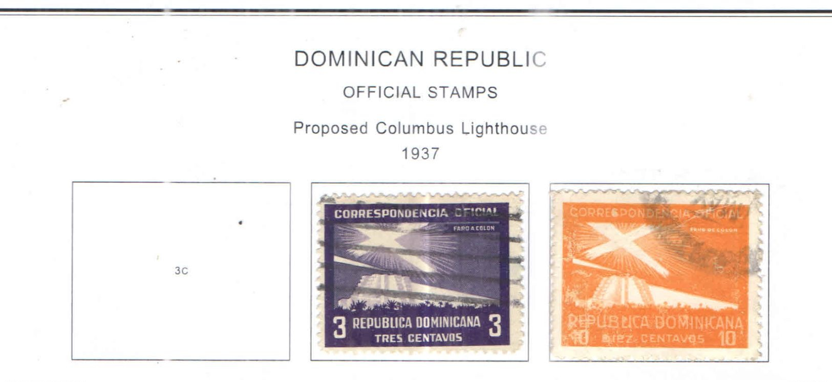 Rep.Dominicana Official 1937 Fari Colombo   Scott O16/17  Used See Scan On Scott.Pages - Dominicaine (République)