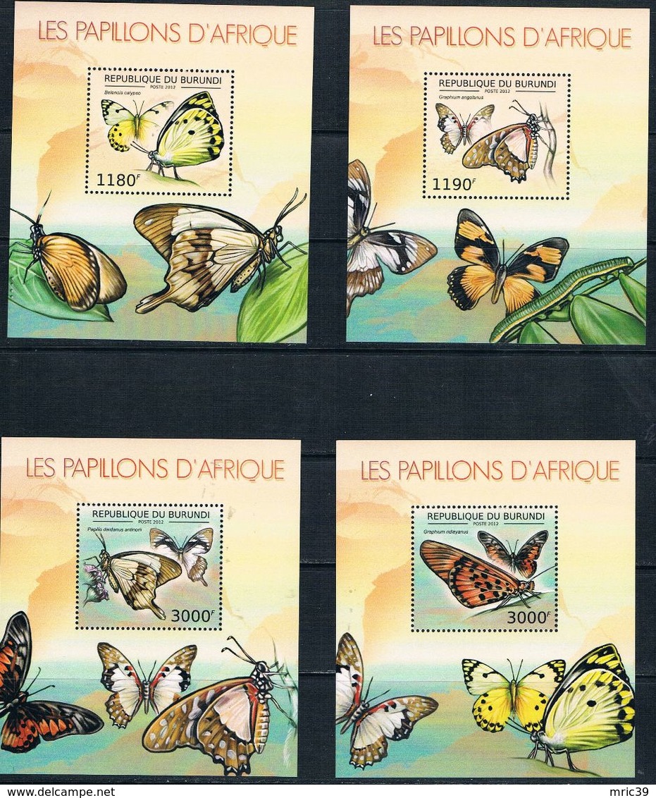 Bloc Sheet Papillons Butterflies Neuf MNH ** Burundi 2012 - Papillons