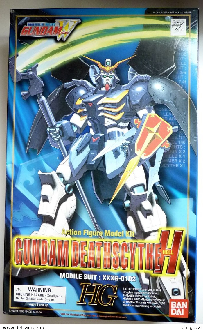 Boîte GUNDAM DEATHSCYTHE HELL MOBILE SUIT BANDAI 1 1 1/100 XXXG-01D2 FIGURINE Montée Avec Notice Et Boîte - Autres & Non Classés