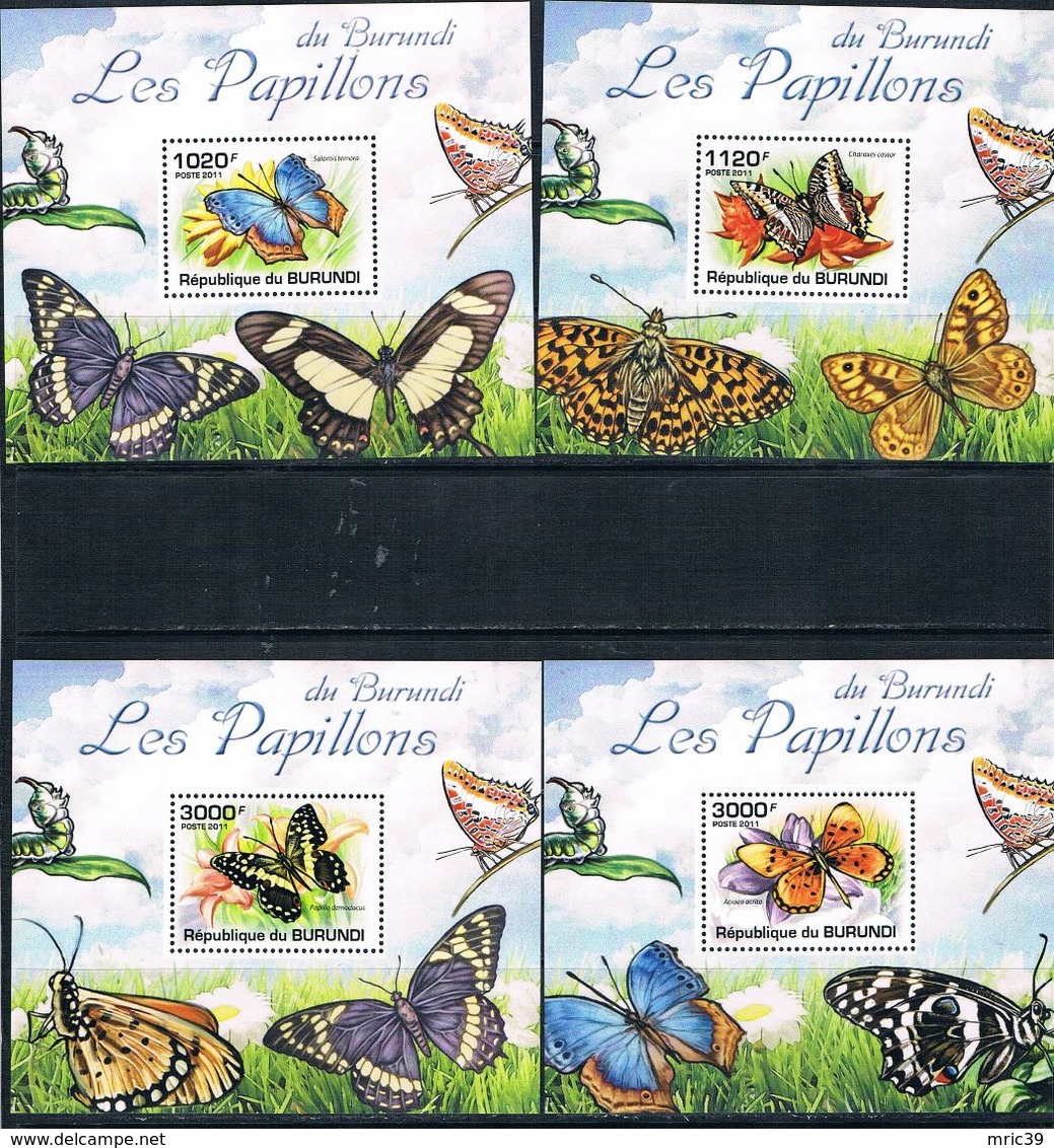 Bloc Sheet Papillons Butterflies Neuf MNH ** Burundi 2011 - Papillons
