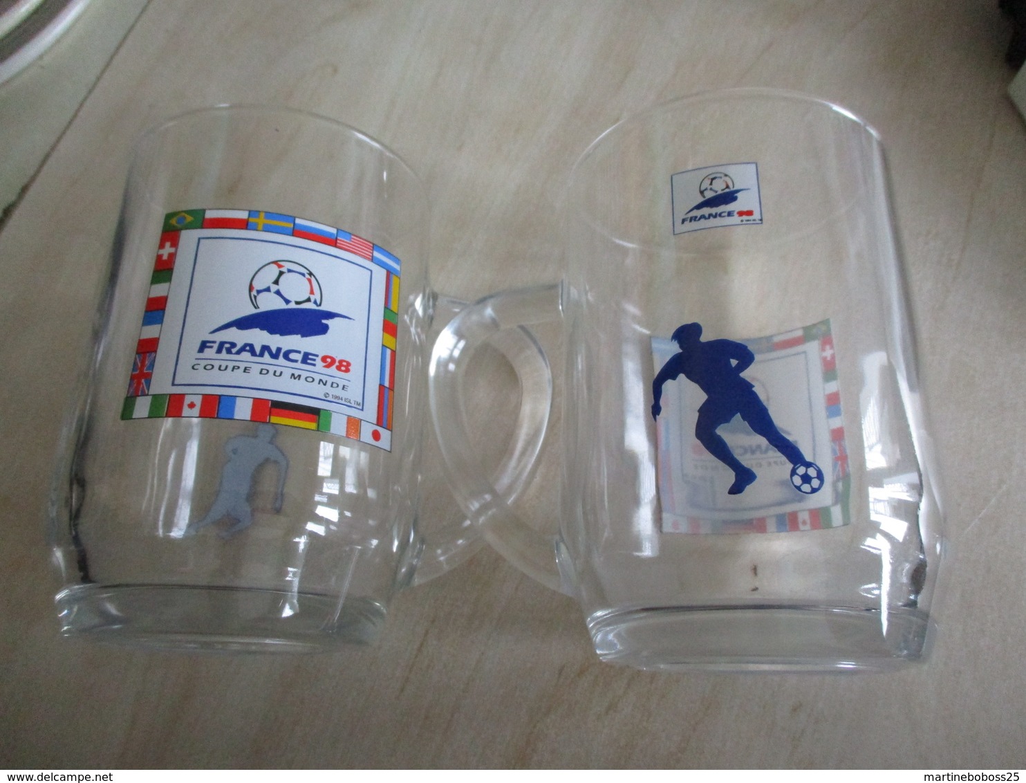 2 Verres à Bière Coupe Du Monde France 98 Football - Other & Unclassified