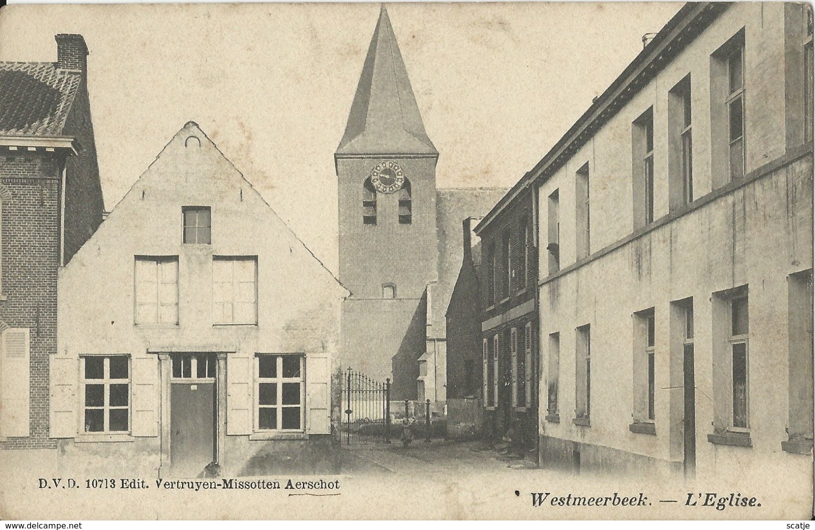 Westmeerbeek.  -  L'Eglise  -   Zeldzame Kaart! - Hulshout