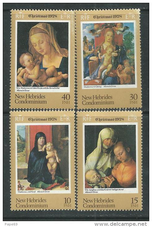 Nouvelles Hébrides N° 545 / 48 XX Noël Tableaux D'Albrecht Dürer Légende Anglaise : Les 4 Valeurs Sans Charnière, TB - Neufs