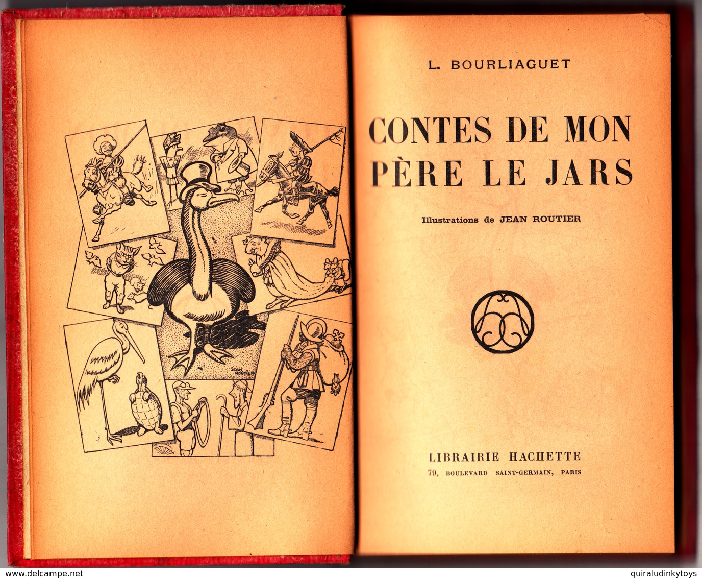 CONTES DE MON PERE LE JARS PAR L BOURLIAGUET IL JEAN ROUTIER Bibliothéque Rose Illustrée - Bibliothèque Rose