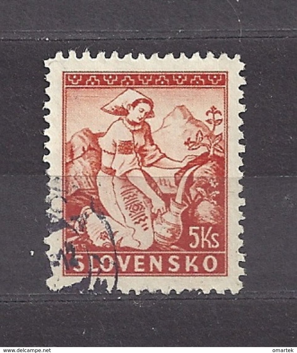 Slovakia Slowakei 1939 Gest ⊙ Mi 45 Sc 42 Girl At Spring. Volkstrachten Mit Tatra-Landchaften. SLOVENSKO. - Oblitérés