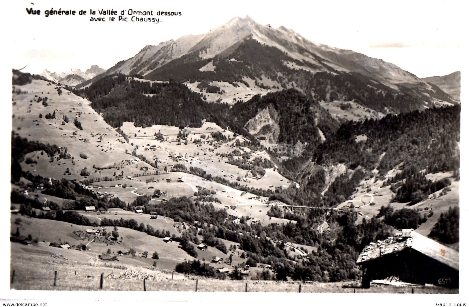 Vue Générale De La Vallée D'ormont Dessous Avec Le Pic Chaussy - Ormont-Dessous