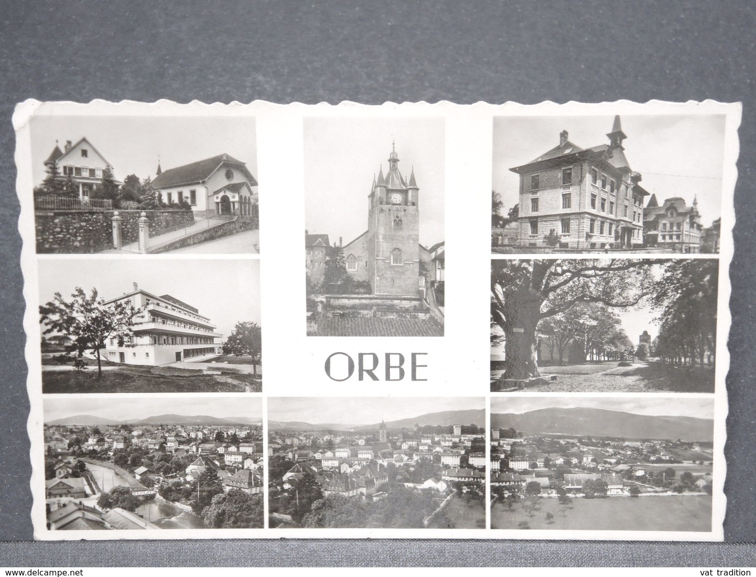 SUISSE - Carte Postale Multivue De Orbe, Voyagé Vers La Belgique En 1942 Avec Contrôle Postal Allemand - L 14451 - Orbe