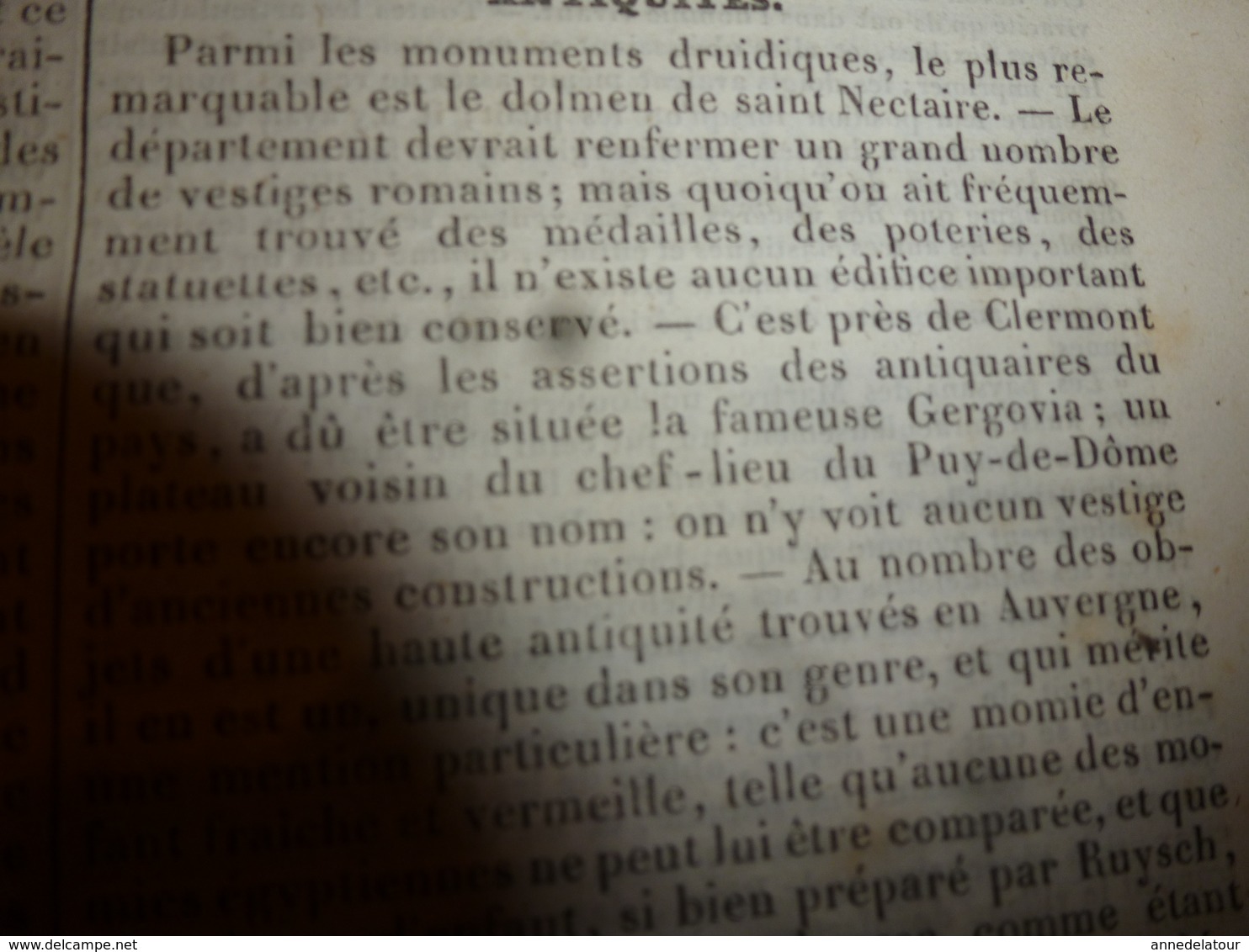 1935 PUY-de-DÔME (Histoire naturelle-Langage-Costumes-Villes et Châteaux-Population-Industrie -etc)