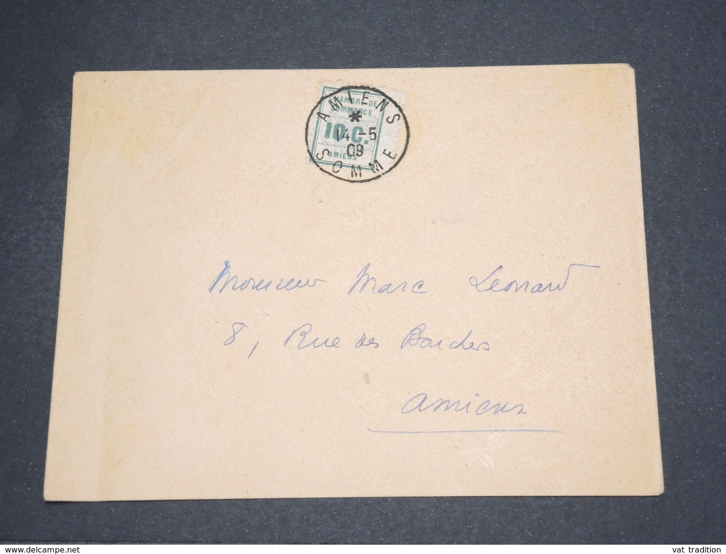 FRANCE - Timbre De Grève De Amiens Sur Enveloppe En 1909 - L 14463 - Autres & Non Classés