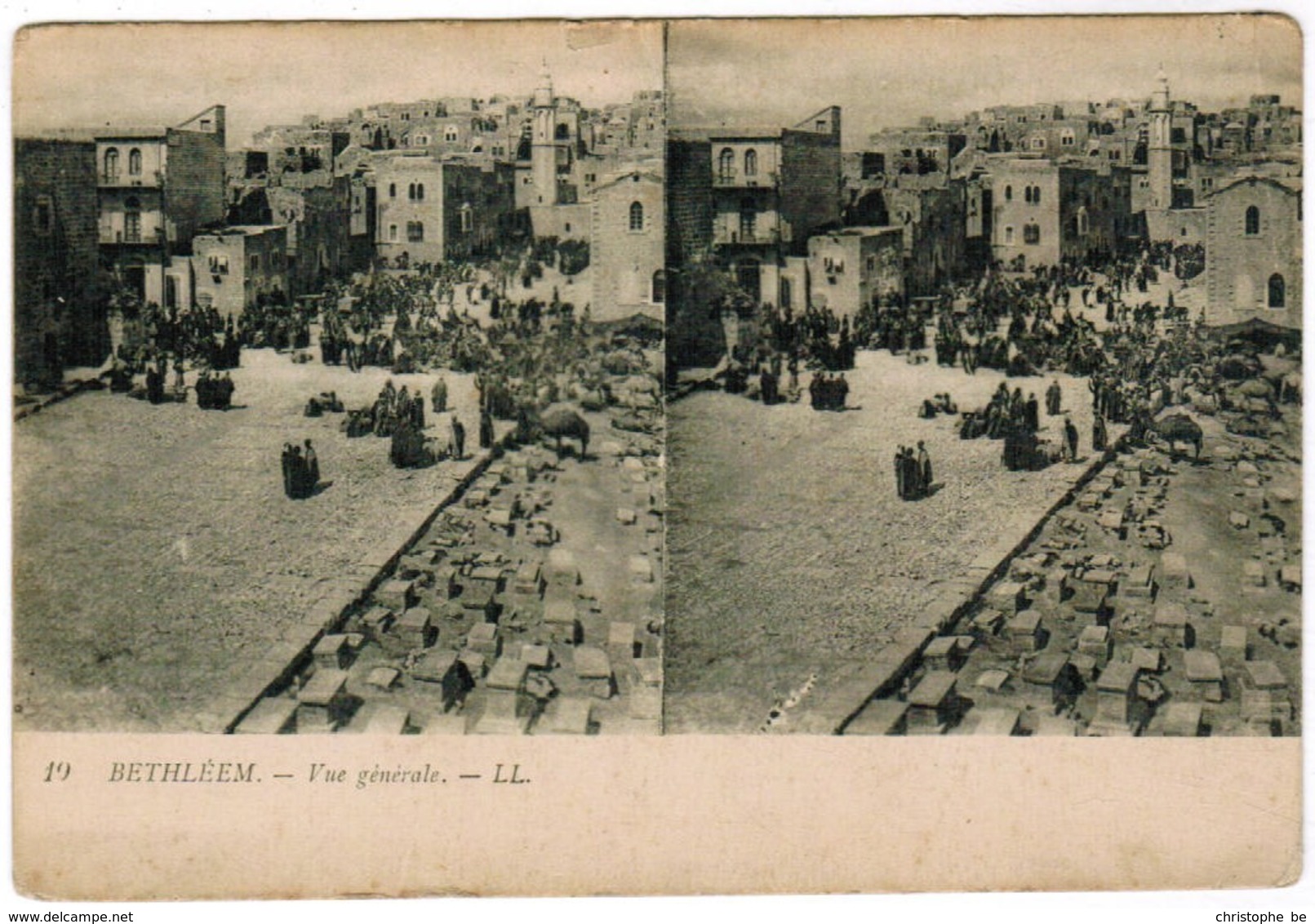 Bethléem, Betlehem, Vue Générale, LL, Carte Stéreo, Stereo Card (pk44011) - Israel