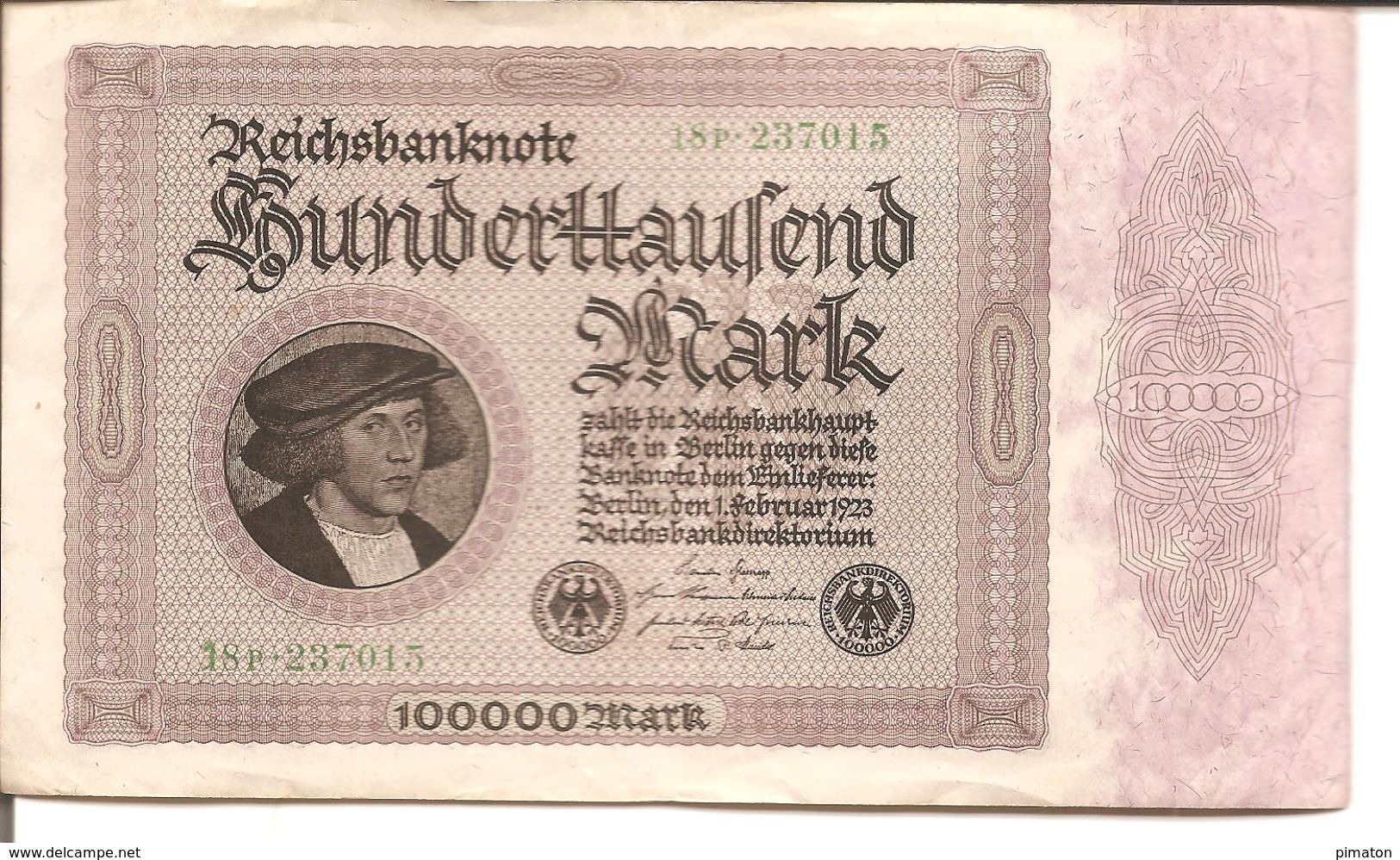 Billet De 100000 Mark 1923 - 100000 Mark