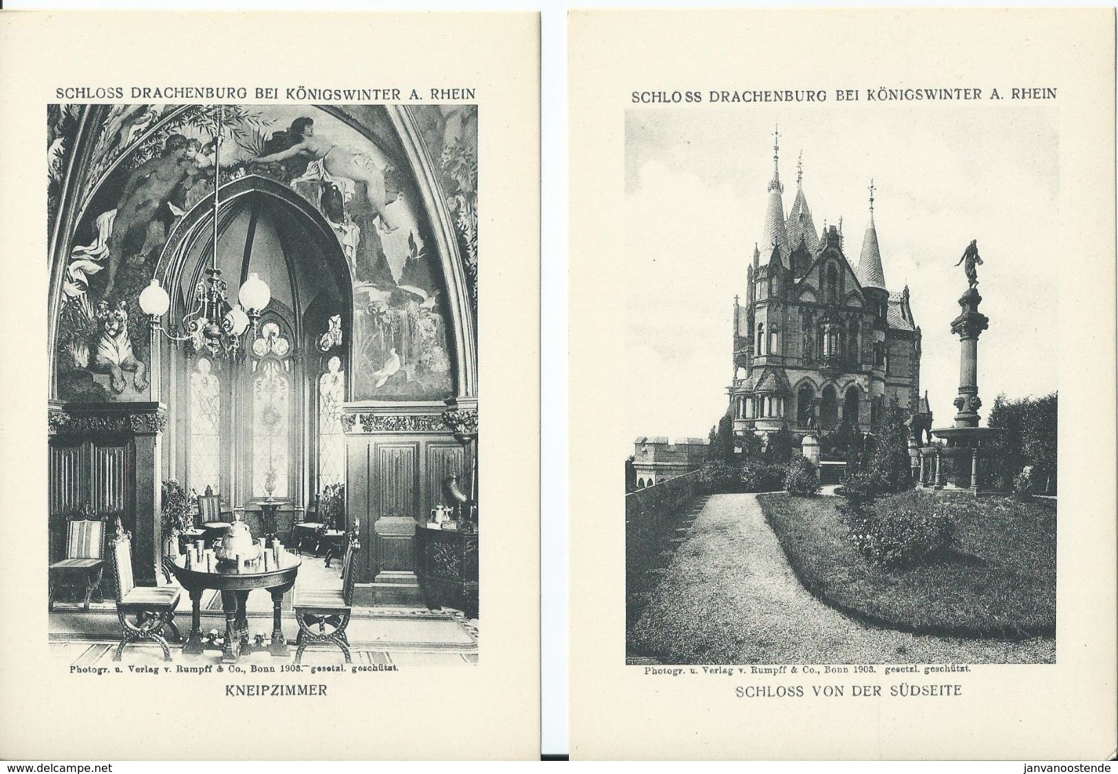 Map SCHLOSS DRACHENBURG (Duitsland) uit 1907 (geen postkaarten)