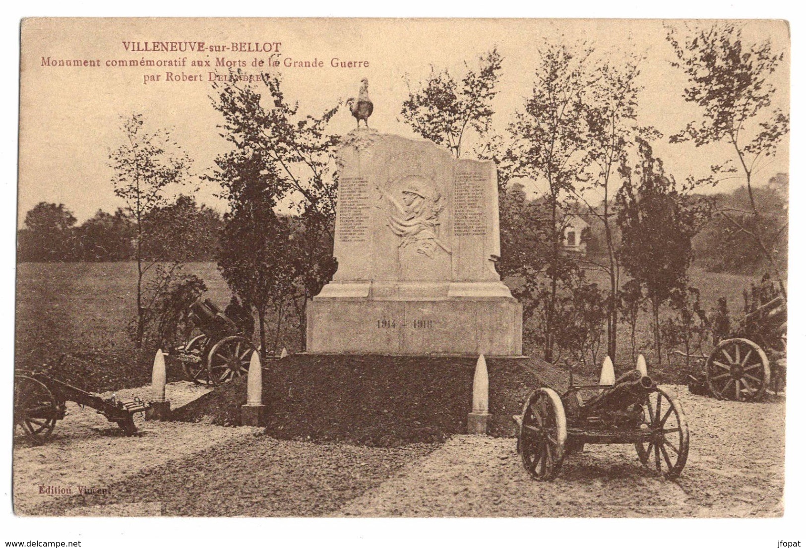77 SEINE ET MARNE - VILLENEUVE SUR BELLOT Monument Commémoratif Aux Morts ..... - Autres & Non Classés