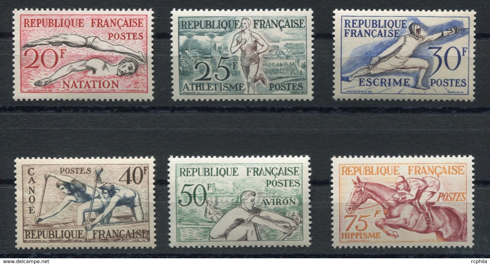 RC 7389 FRANCE N° 960 / 965 - JEUX OLYMPIQUES D'HELSINKI 1953 COTE 90€ NEUF ** TB - Verano 1952: Helsinki