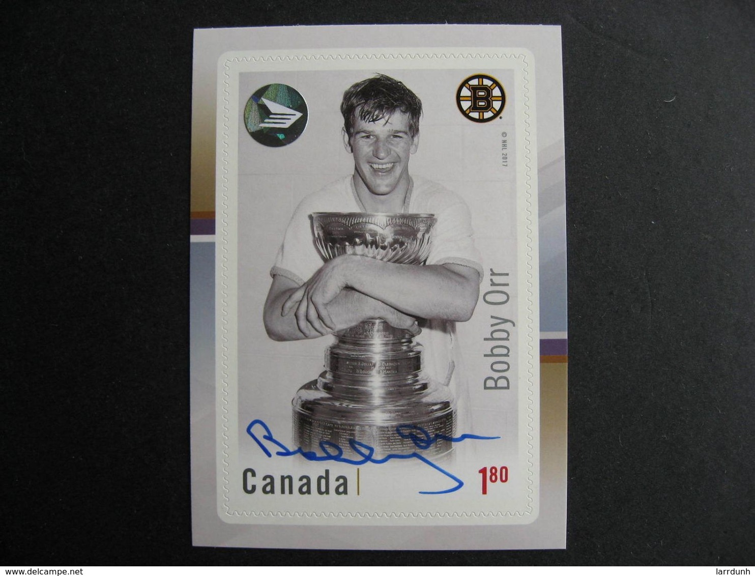 Canada Legends Hockey Bobby Orr Signed Autograph SCARCE Only 2000 Signed MNH 2017 A04s - Blocs-feuillets