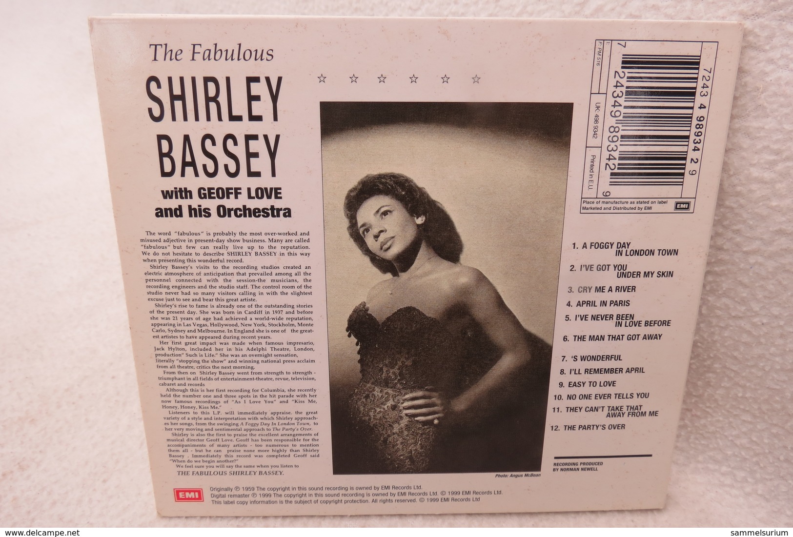 CD "Shirley Bassey" With Geoff Love And His Orchestra - Sonstige & Ohne Zuordnung