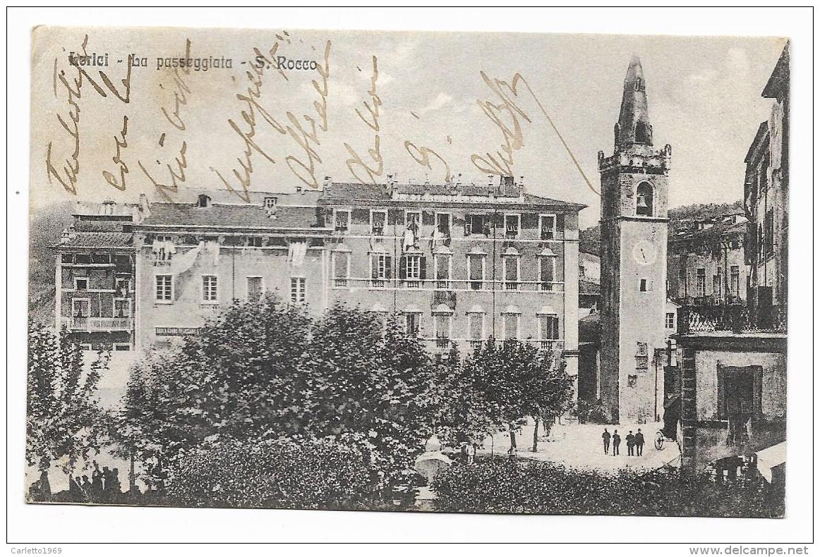 LERICI - LA PASSEGGIATA -  S.ROCCO - 1917 VIAGGIATA FP - La Spezia