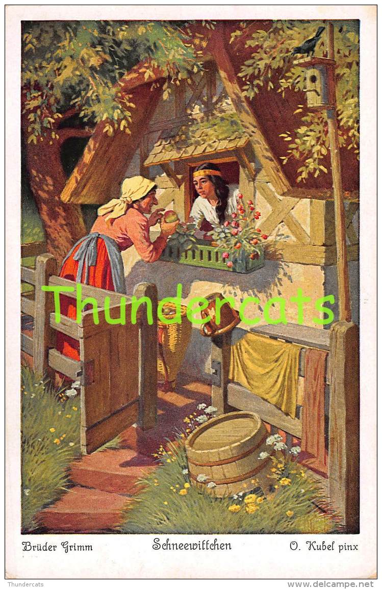 CPA ILLUSTRATEUR O. HERRFURTH CONTE HISTOIRE ARTIST SIGNED FAIRY TALE ** GRIMM SCHNEEWITTCHEN BLANCHE NEIGE SNOW WHITE - Contes, Fables & Légendes