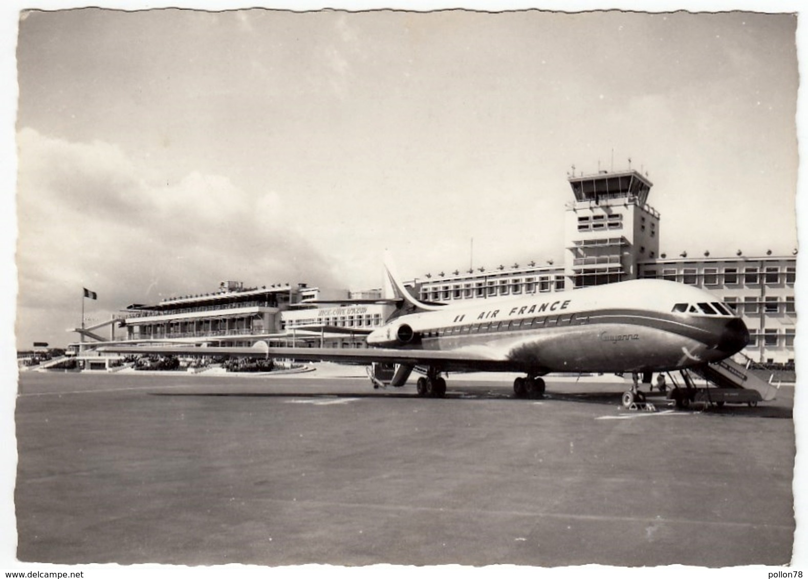 AVIAZIONE - AEREI - AEROPORT DE NICE - LA CARAVELLE - AIR FRANCE - 1961 - Vedi Retro - 1946-....: Ere Moderne