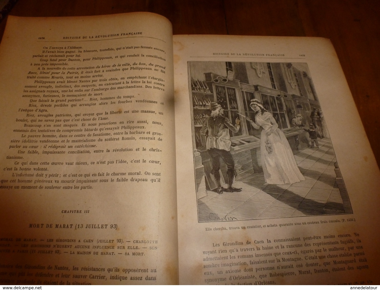 18??  Charlotte Corday Acheta Un Couteau Frais émoulu, Marat,etc (Histoire De La Révolution Française) - 1801-1900