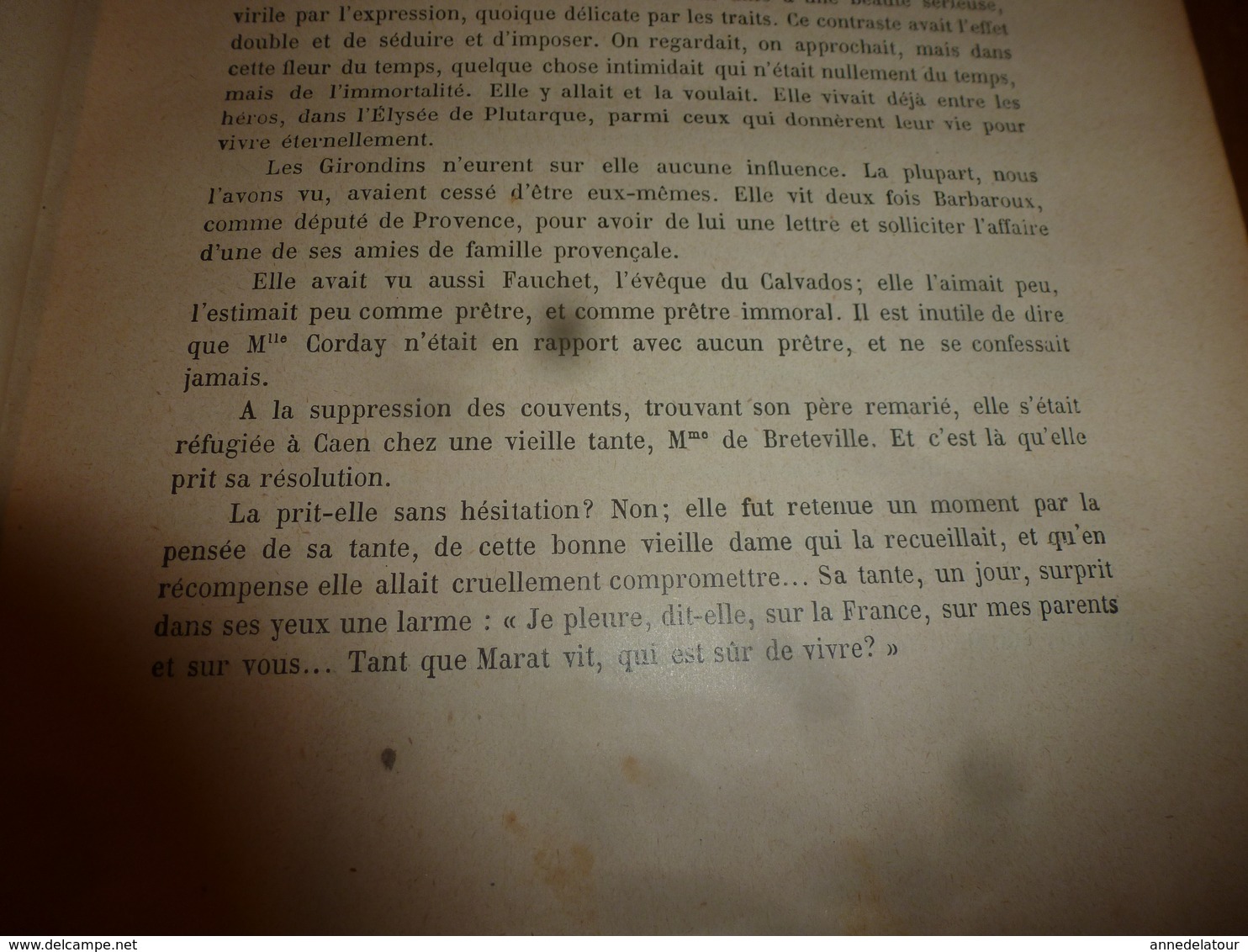 18??  Charlotte Corday acheta un couteau frais émoulu, Marat,etc (Histoire de la Révolution française)