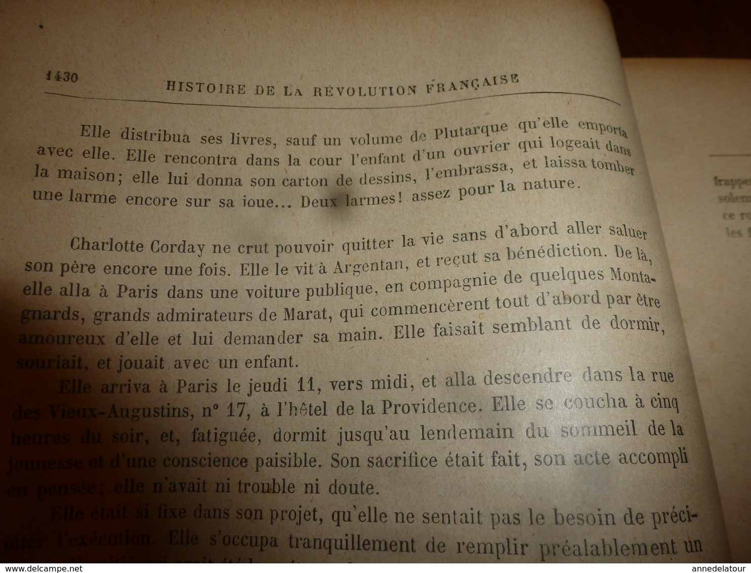 18??  Charlotte Corday acheta un couteau frais émoulu, Marat,etc (Histoire de la Révolution française)