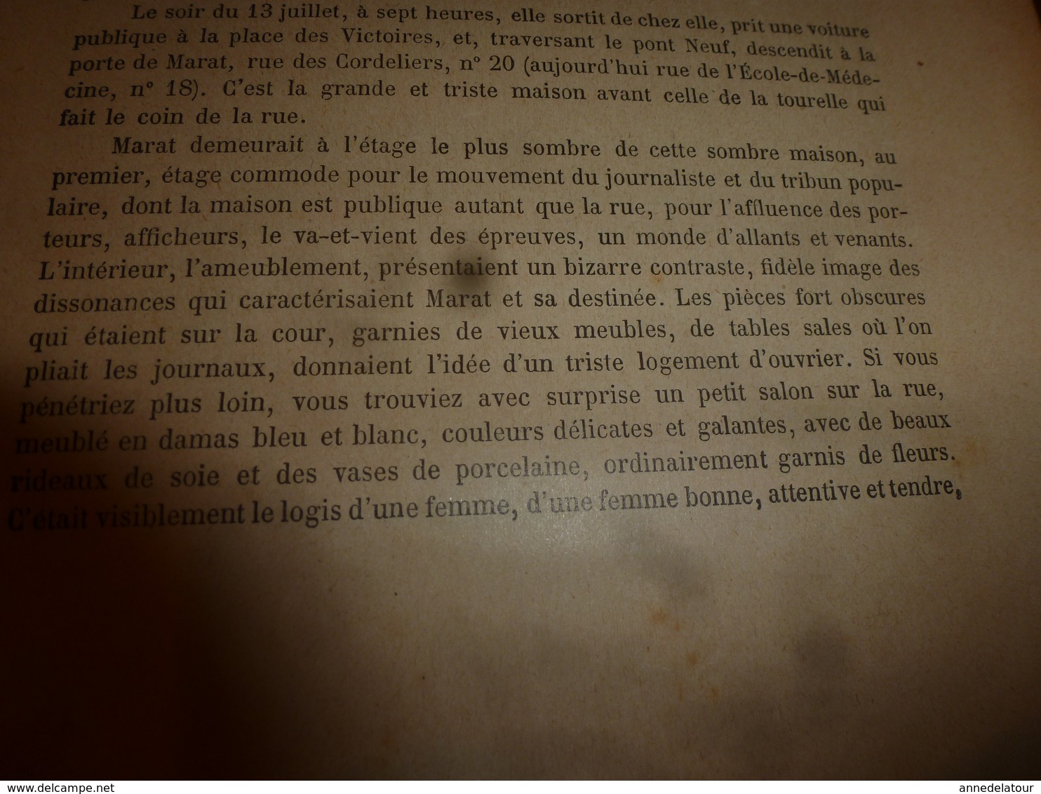 18??  Charlotte Corday acheta un couteau frais émoulu, Marat,etc (Histoire de la Révolution française)