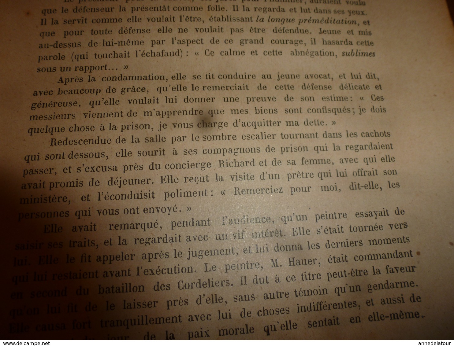 18??  Charlotte Corday acheta un couteau frais émoulu, Marat,etc (Histoire de la Révolution française)