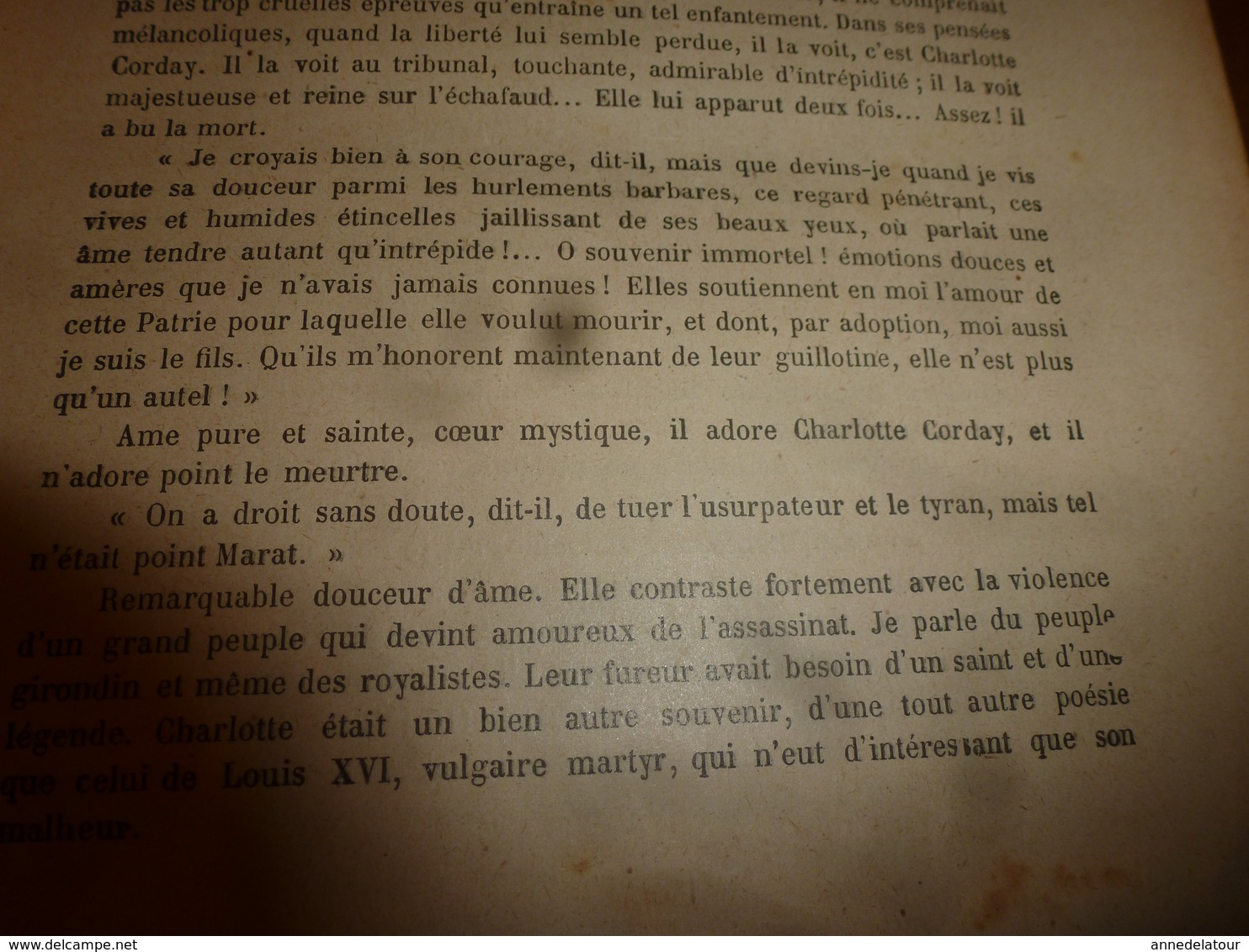 18??  Charlotte Corday acheta un couteau frais émoulu, Marat,etc (Histoire de la Révolution française)