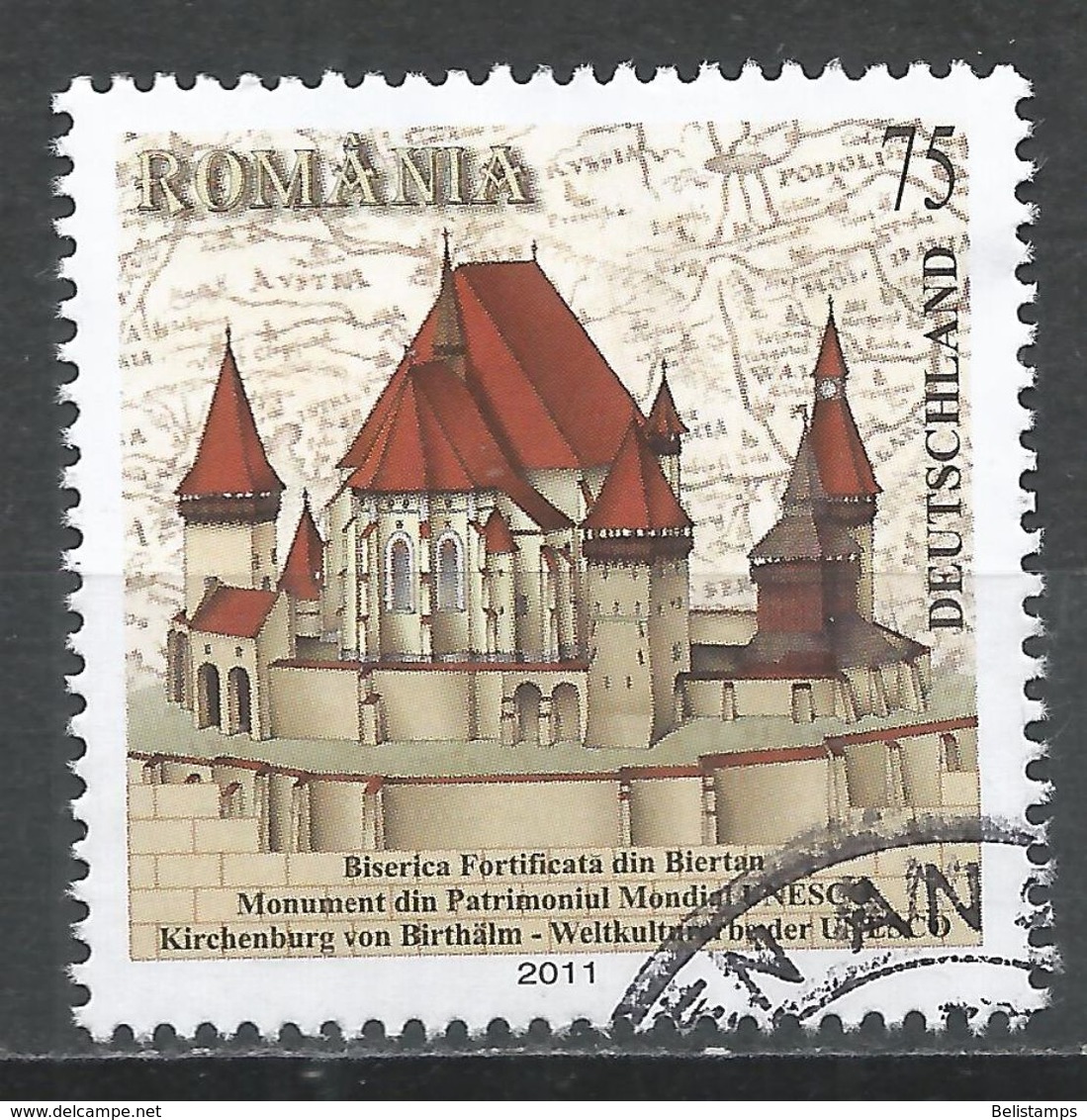 Romania 2011. Scott #5299 (U) Biertan Church Castle UNESCO World Heritage Site - Oblitérés