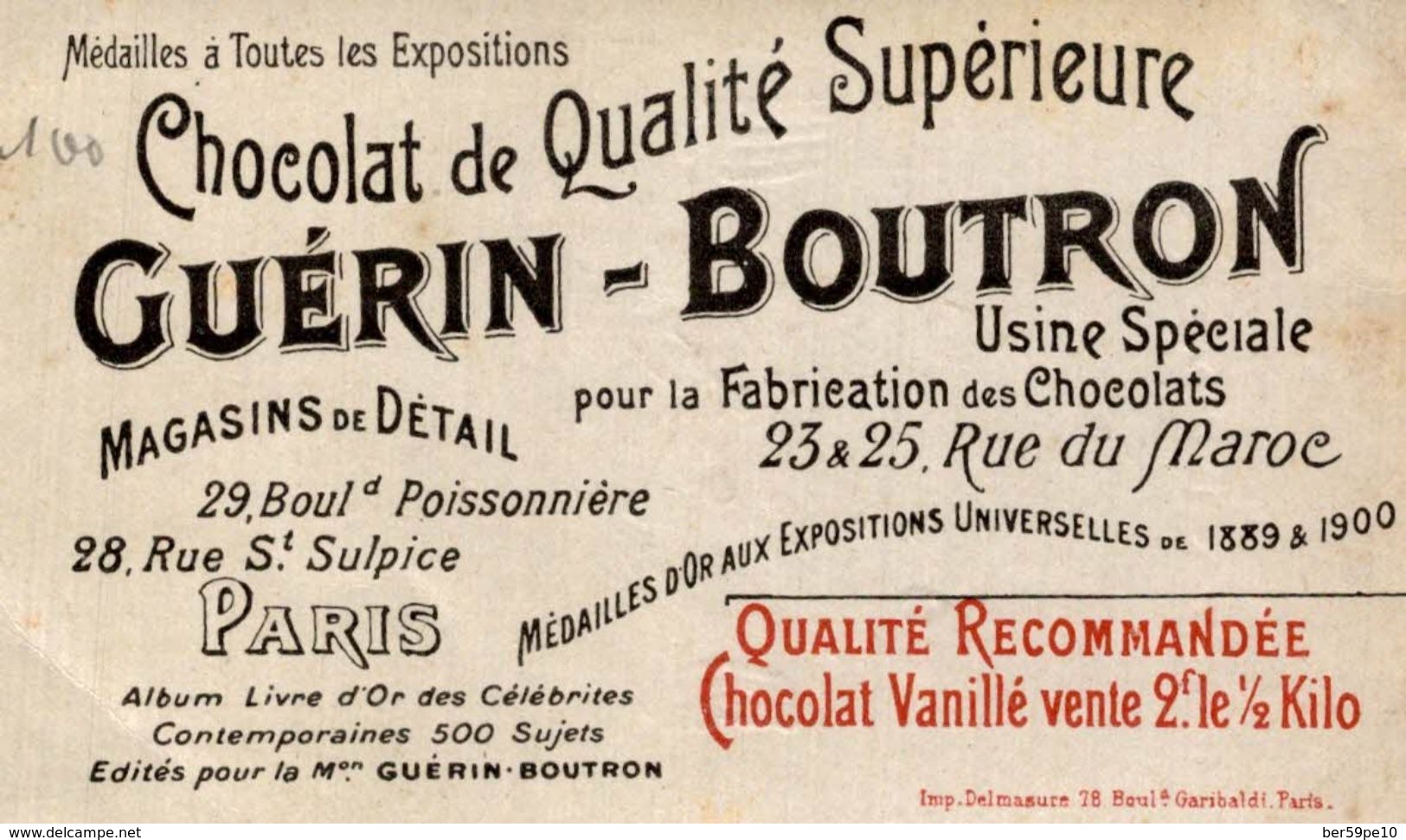 CHROMO  CHOCOLAT GUERIN-BOUTRON N° 176 SIR A. DOUGLAS AMIRAL ANGLAIS - Guérin-Boutron