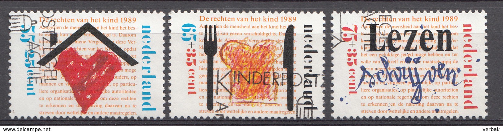 Pays-Bas 1989  Mi.nr: 1371-1373  Für Das Kinder  Oblitérés / Used / Gestempeld - Gebruikt