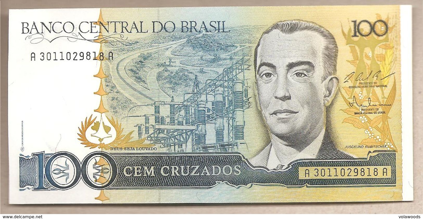 Brasile  - Banconota Non Circolata FdS Da 100 Cruzados P-211c - 1987 - Brasile