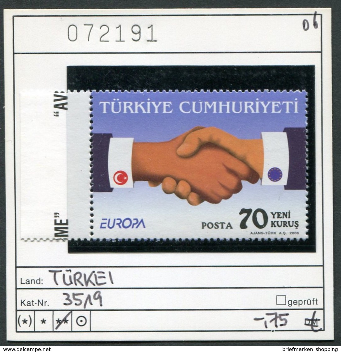Türkei - Turkey - Turquie - Michel 3519 - ** Mnh Neuf Postfris - CEPT - Neufs