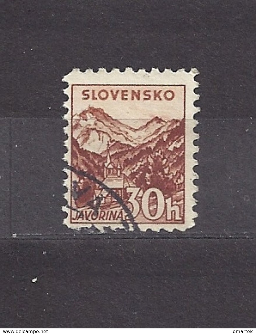 Slovakia Slowakei 1940 Gest ⊙ Mi 75 Sc 49 Mountains Tatra. SLOVENSKO. Wasserzeichen  Watermark. C1 - Gebraucht