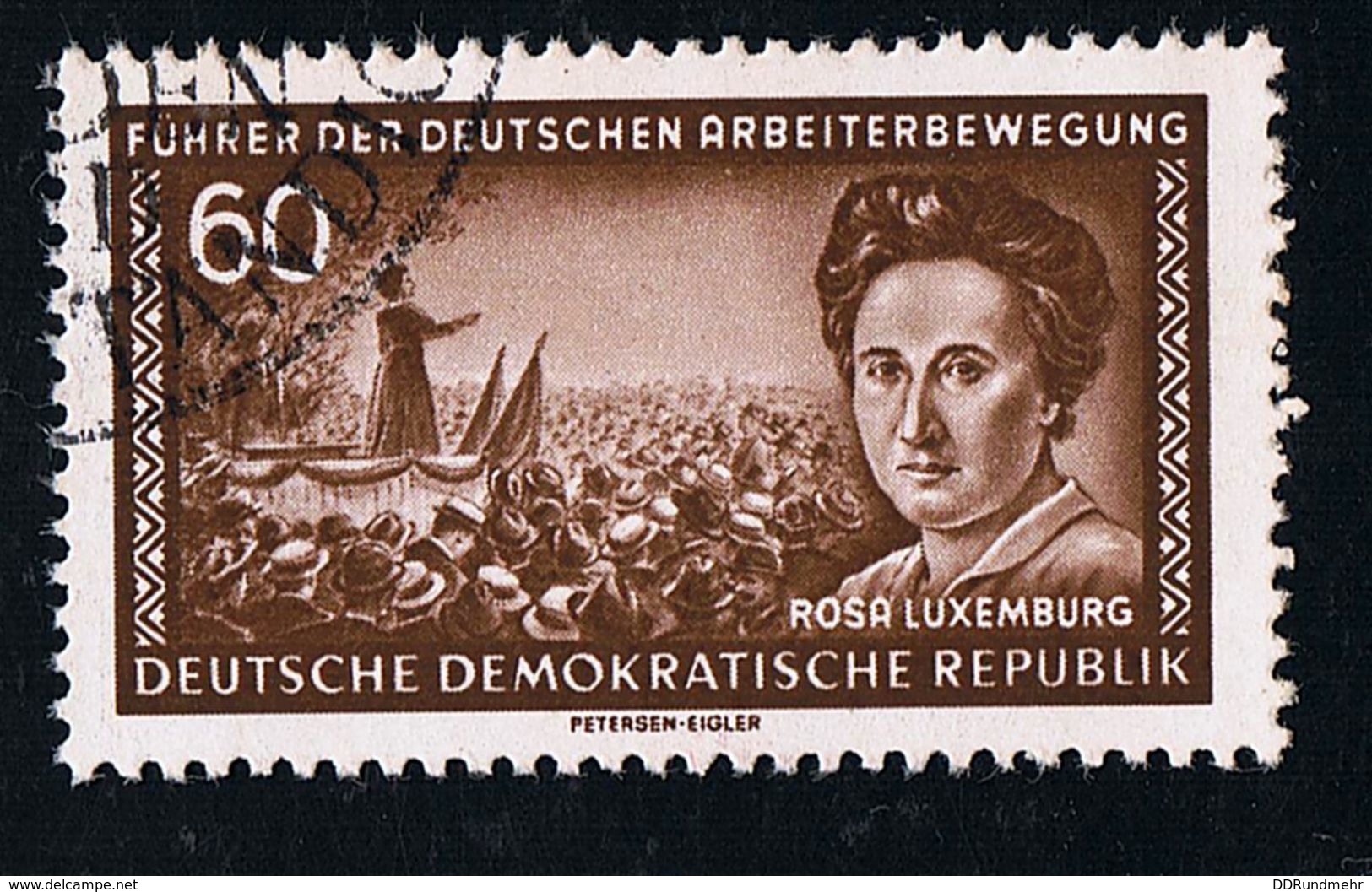 20. Juni 1955, Führer Der Deutschen Arbeiterbewegung, Michel-Nr.: 478 Mit Seltenem Wasserzeichen X I, Gestempelt - Gebraucht