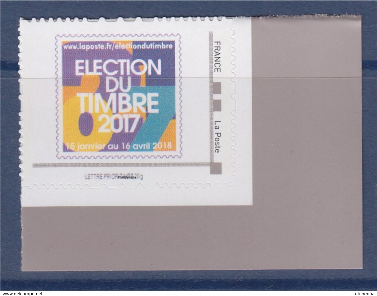 = Personnalisé Neuf Cadre MonTimbraMoi TVP LP 20g. Election Du Timbre 2017, En Coin De Feuille Logo La Poste Au Verso - Altri & Non Classificati