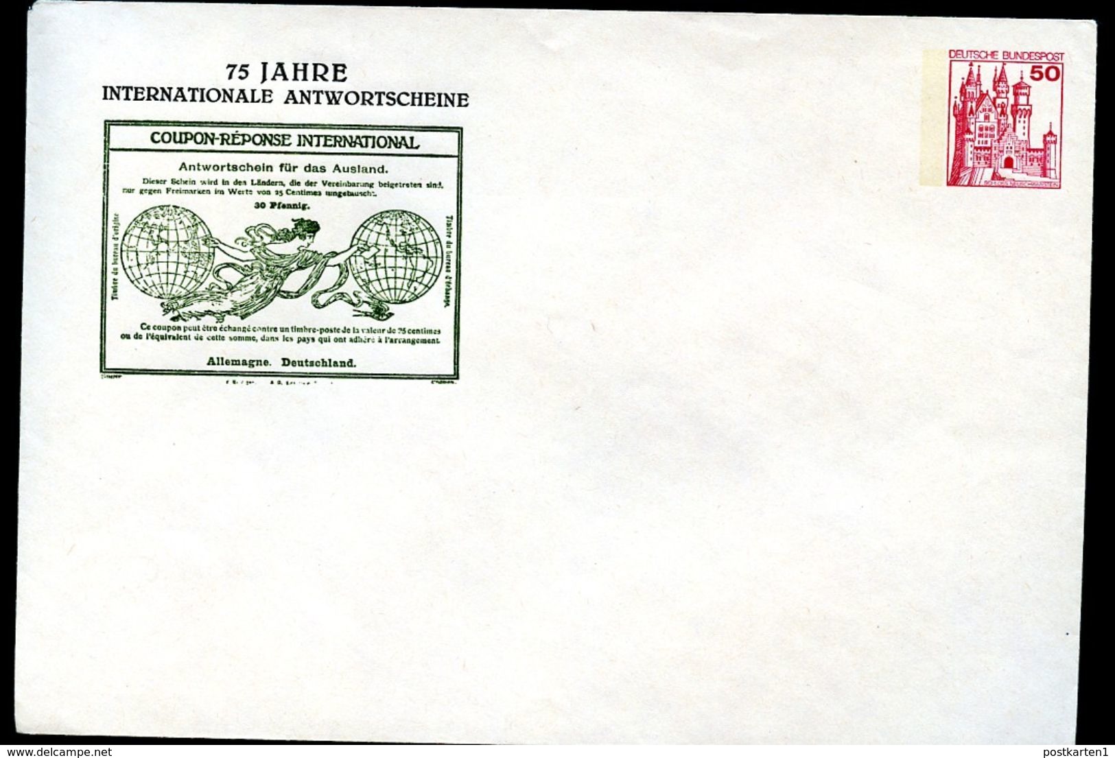 Bund PU112 B1/002 Privat-Umschlag INTERNATIONALE ANTWORTSCHEINE 1979  NGK 4,00 € - Enveloppes Privées - Neuves