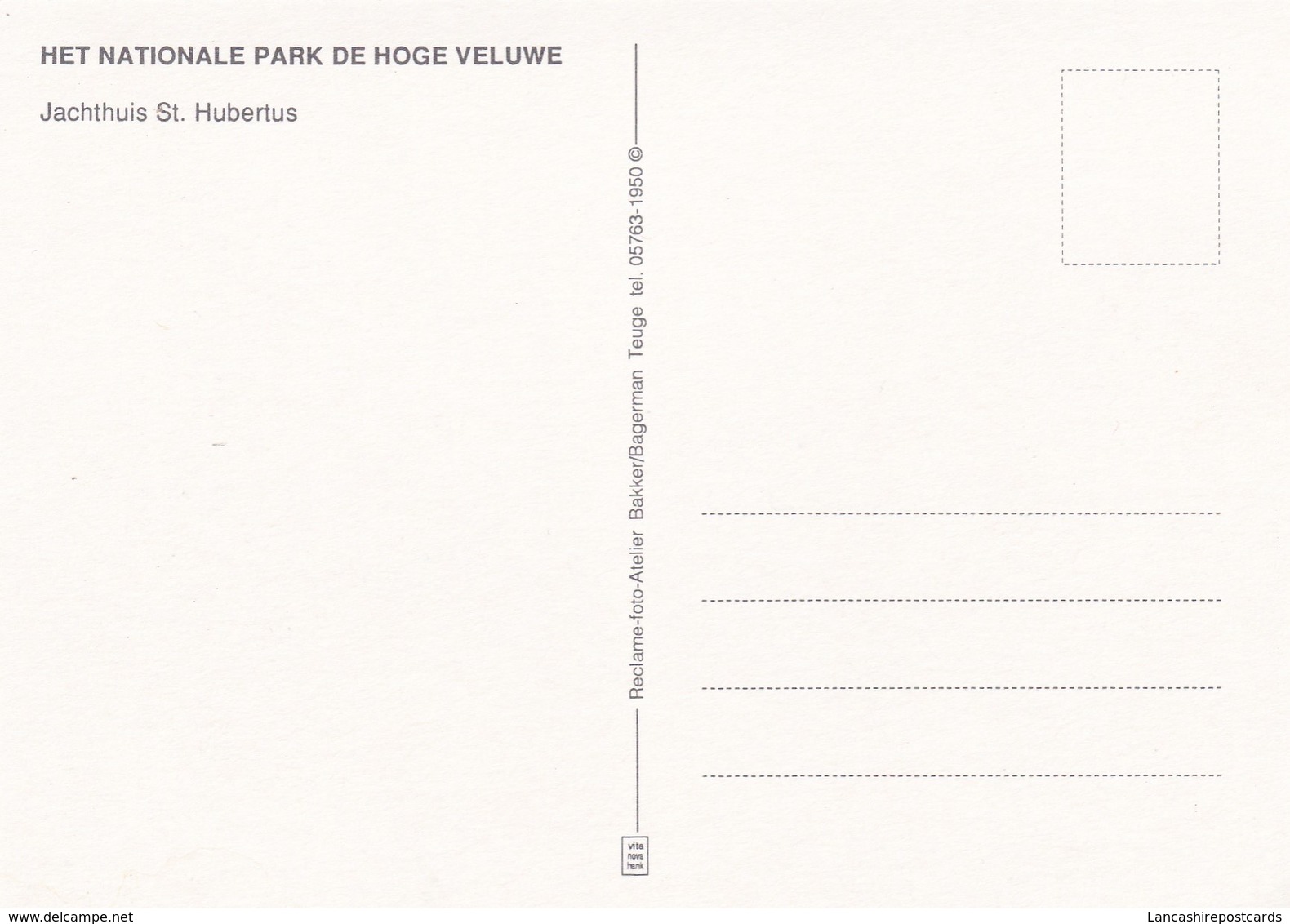 Postcard  Jachthuis St Hubertus Nationale Park De Hoge Veluwe My Ref  B22362 - Ede