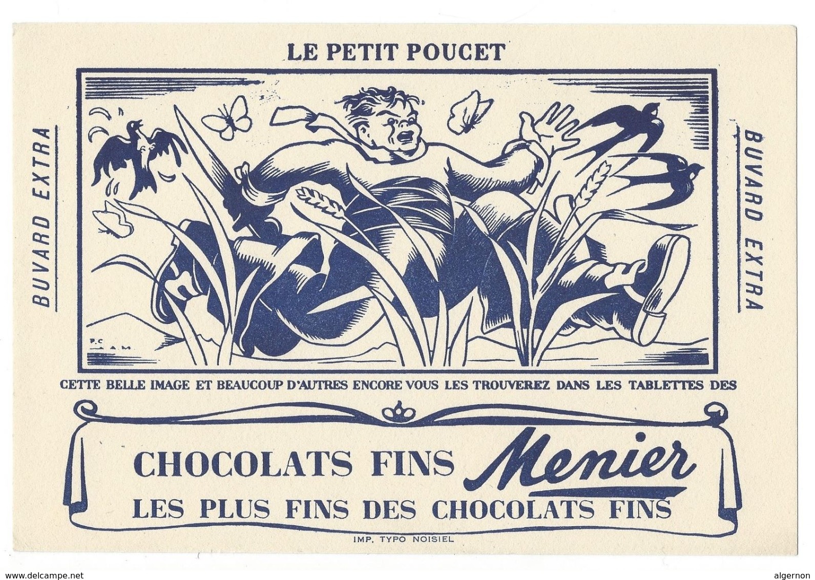 B2 - Buvard Le Petit Poucet Chocolats Fins Menier - Chocolat