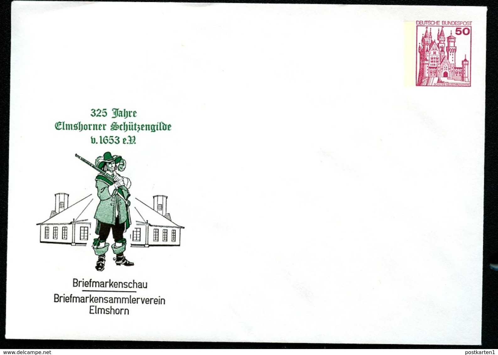 Bund PU112 B2/002 Privat-Umschlag SCHÜTZENGILDE ELMSHORN  1978 - Enveloppes Privées - Neuves
